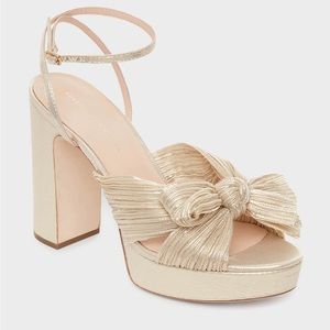 NWT Loeffler Randall Natalia Heels in platinum